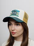 Бейсболка STETSON арт. 7761164 TRUCKER CAP KEEP ON TRUCKING (зеленый / бежевый)